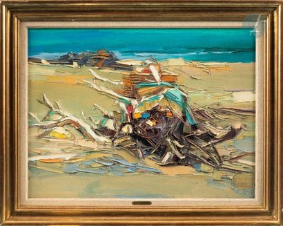 Nicola SIMBARI (1927-2012)
Beach in Florida
Huile...
