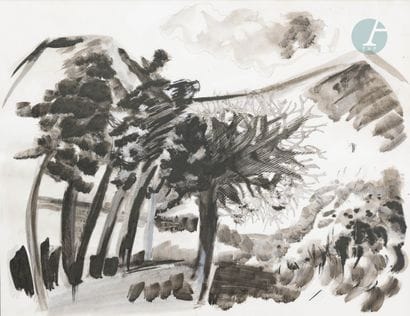 Ecole Moderne
Paysage montagneux à l'encre...