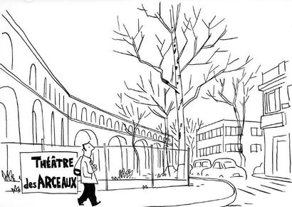 GUY DELISLE
AUX ARCEAUX Encre de Chine, signé,...