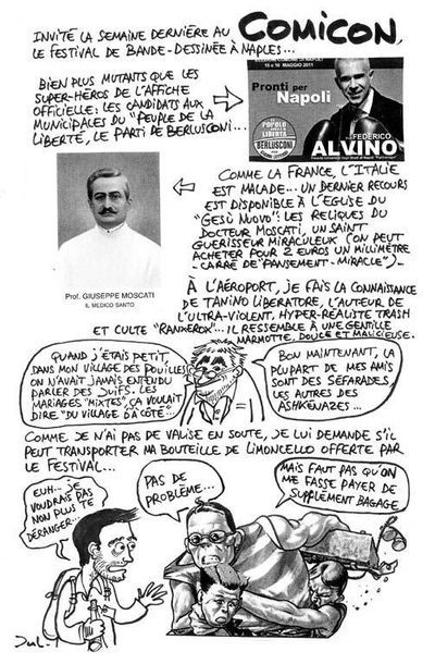 JUL
LE COMICON Feutres et collage, signé...