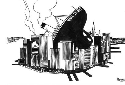 PAKMAN
LA CHUTE DE WALL STREET Encre de Chine,...