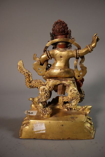 TIBET, around 1900
Statuette of a white Jambhala...