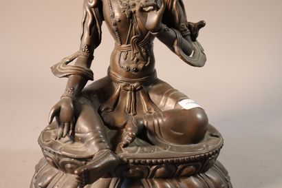 TIBET, around 1900
Statuette of green Tara...