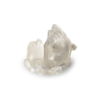 CHINE, XIXe siècle	
Lave-pinceaux en cristal...