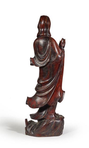 CHINE, Vers 1900	
Grande statue de Guanyin...