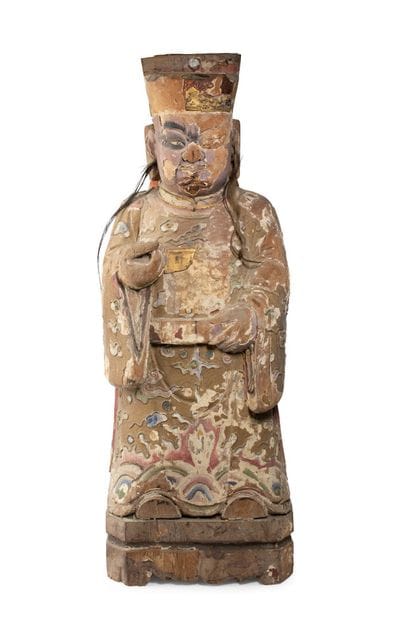 CHINE, XIXe siècle	
Statuette de dignitaire...