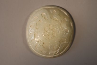 CHINA, 19th century
Three celadon jade (nephrite)...