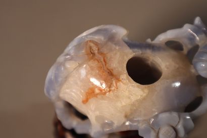 CHINE, XIXe siècle	
Lave-pinceaux en cristal...