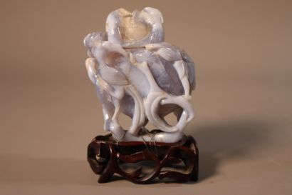 CHINE, XIXe siècle	
Lave-pinceaux en cristal...