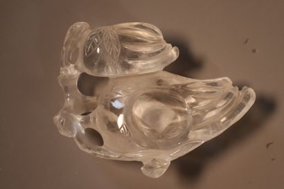 CHINE, XIXe siècle	
Lave-pinceaux en cristal...