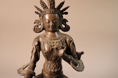 TIBET, around 1900
Statuette of green Tara...