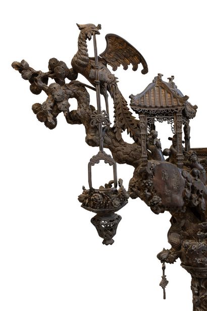 CHINA, 19th century
Important two-sided carved...