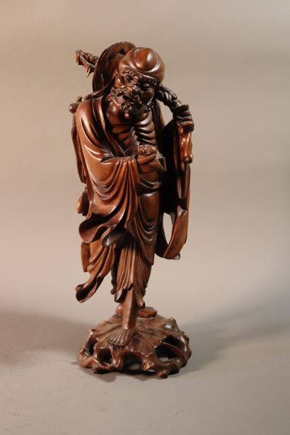 CHINE, vers 1900	
Statuette de Liu Hai en...