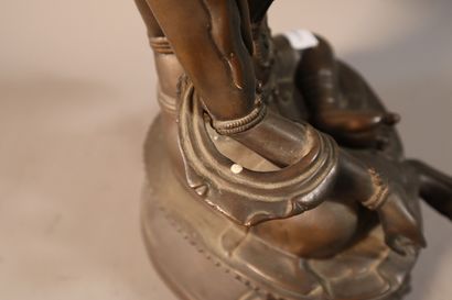 TIBET, around 1900
Statuette of green Tara...