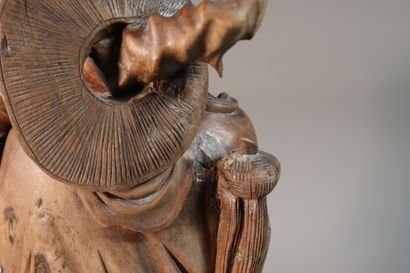 CHINE, vers 1900	
Statuette de Liu Hai en...