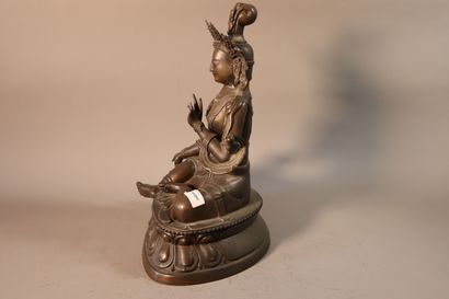 TIBET, around 1900
Statuette of green Tara...