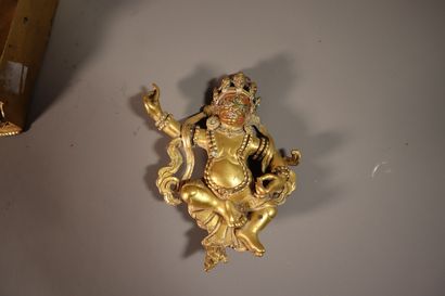 TIBET, around 1900
Statuette of a white Jambhala...