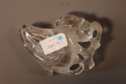 CHINE, XIXe siècle	
Lave-pinceaux en cristal...
