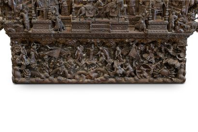 CHINA, 19th century
Important two-sided carved...