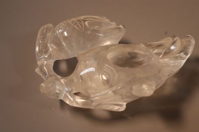 CHINE, XIXe siècle	
Lave-pinceaux en cristal...