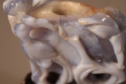 CHINE, XIXe siècle	
Lave-pinceaux en cristal...