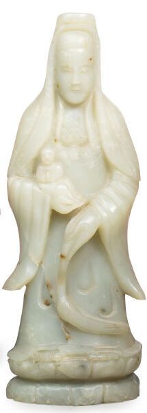 CHINA, circa 1900
Statuette of Guanyin standing...