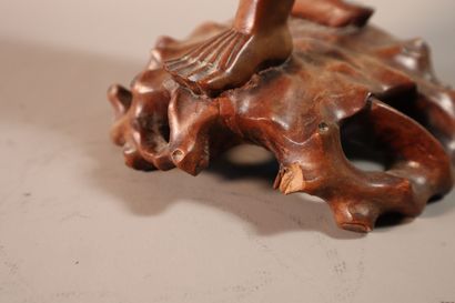 CHINE, vers 1900	
Statuette de Liu Hai en...