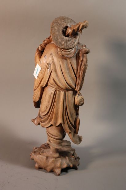 CHINE, vers 1900	
Statuette de Liu Hai en...