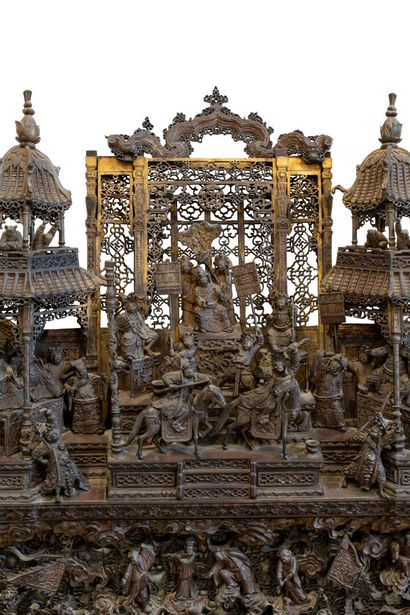 CHINA, 19th century
Important two-sided carved...