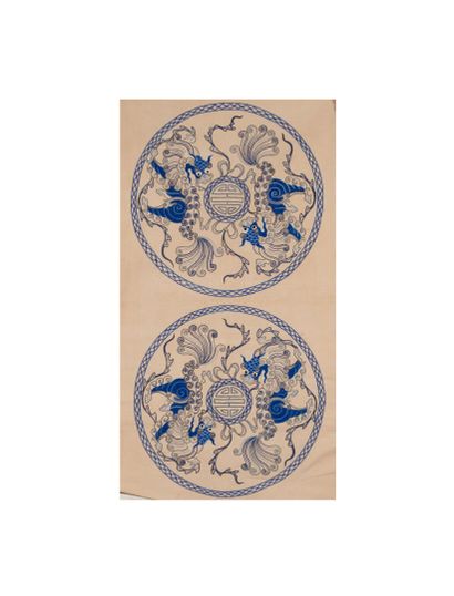 CHINE, XXe siècle

Ensemble de textiles comprenant...