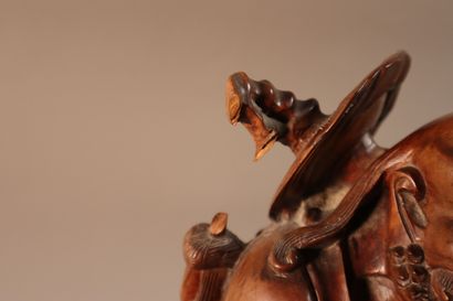 CHINE, vers 1900	
Statuette de Liu Hai en...