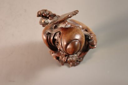 CHINE, vers 1900	
Statuette de Liu Hai en...