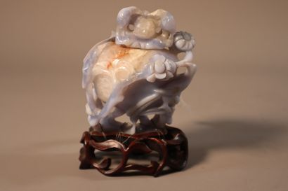 CHINE, XIXe siècle	
Lave-pinceaux en cristal...