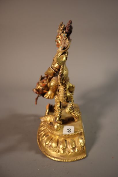 TIBET, around 1900
Statuette of a white Jambhala...