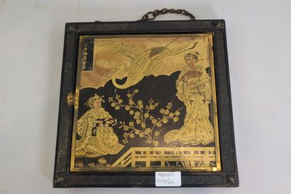 Miroir triptyque dans le gout asiatique....