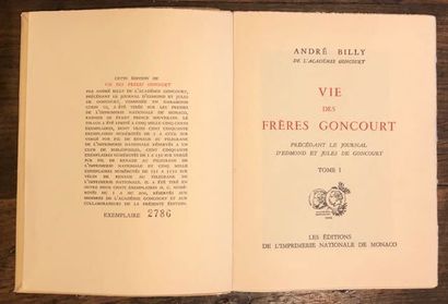 GONCOURT (Émile et Jules de) : Journal. Mémoires...
