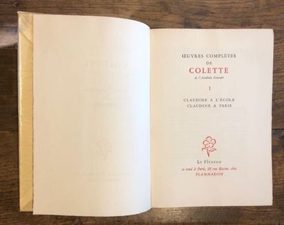 COLETTE : Oeuvres complètes. Paris, Le Fleuron...