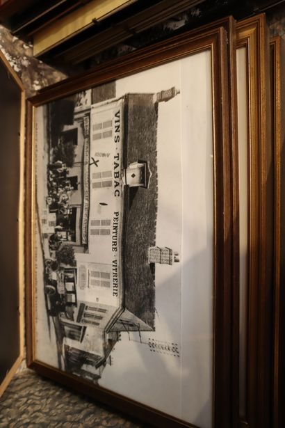 Batch of framed pieces 

Travel trunk included...