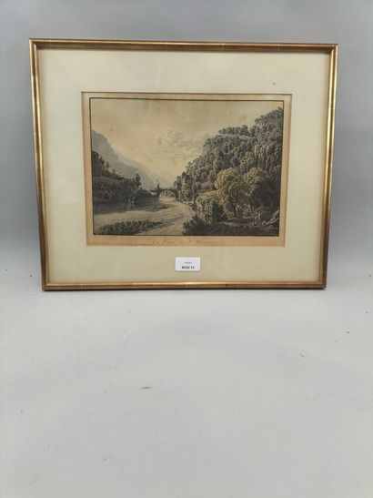 Lot of three paintings:
Late 18th century...