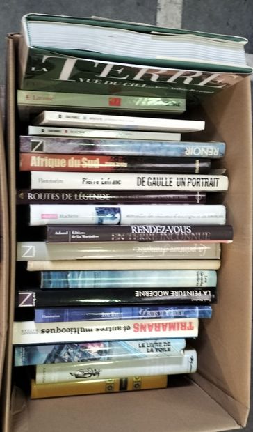 Pallet of antique books, geography books,...