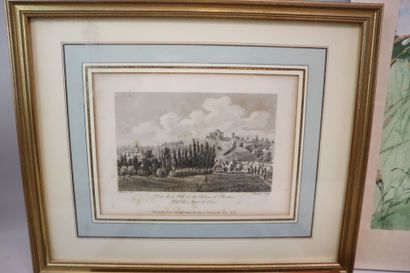 Lot of framed pieces including:
- ROSSEE,...