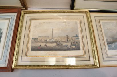 Lot of framed pieces including:
- ROSSEE,...