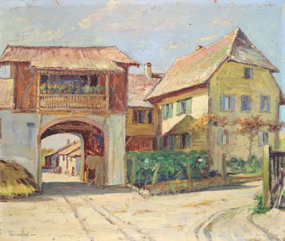Lot of 5 paintings:
Robert BREITWEISER (Mulhouse...