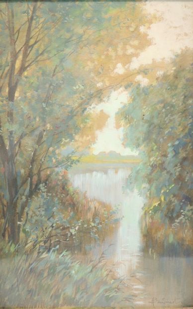 Henri BAUDINOT (1869- ?)
River landscape...