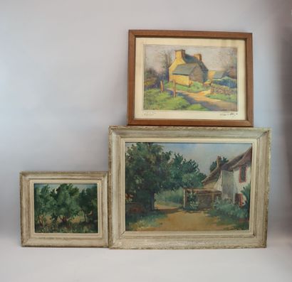 20th century school
Farm landscape and grove
Two...