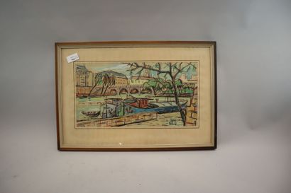 GUY, 20th century school
Seaside
Oil on canvas...