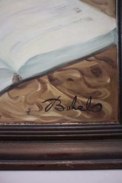 BUKEL, 20th century
Study of the law
Oil...