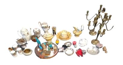 Enamel inkwell in the Barbedienne style and...
