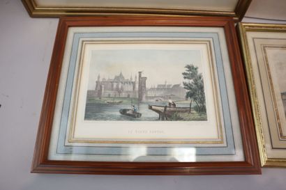 Lot of framed pieces including:
- ROSSEE,...