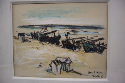 Set of three paintings:
Louis CHERVIN (1905-1969),...